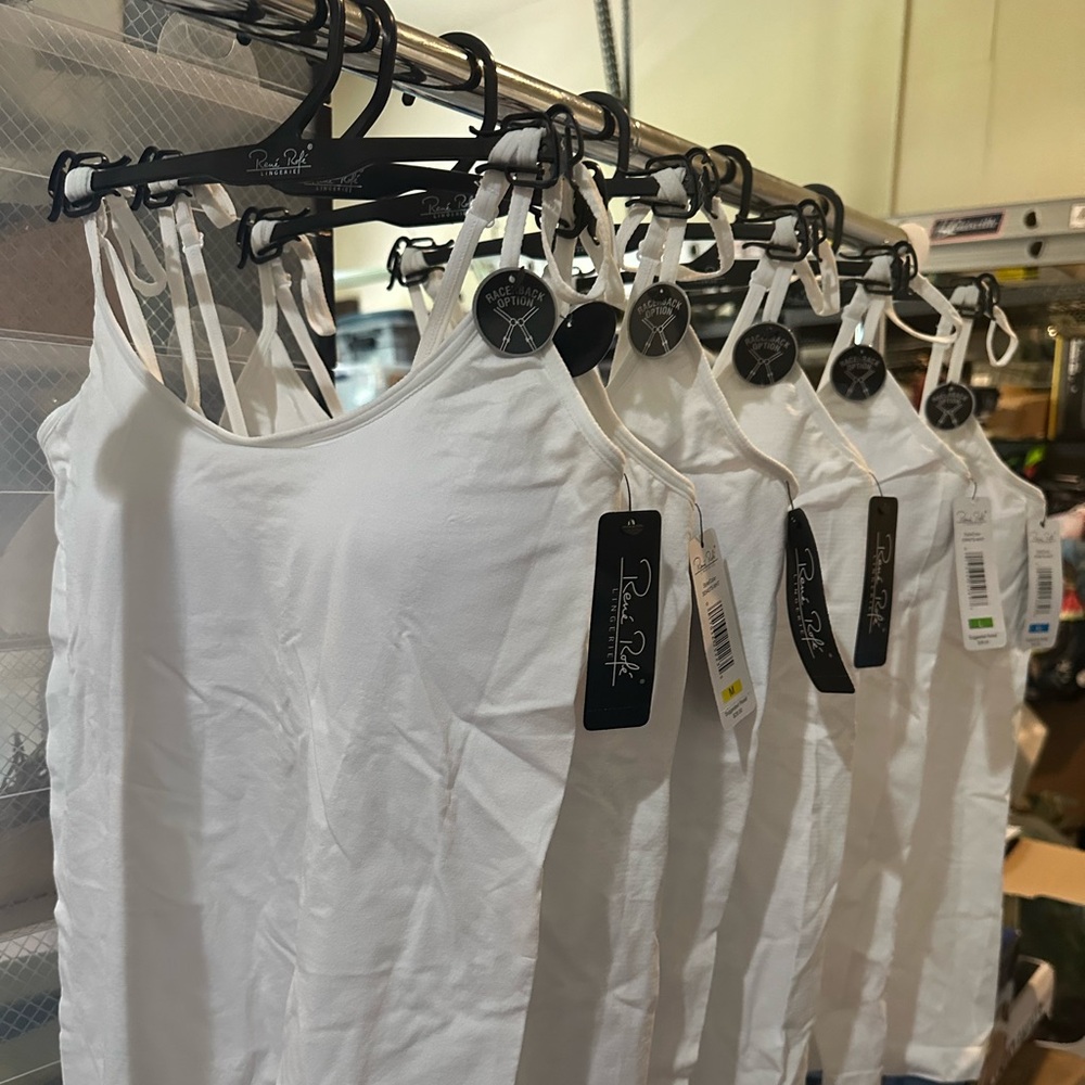 White ladies camisole with pads brand new